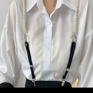 Bling Suspenders with pearls